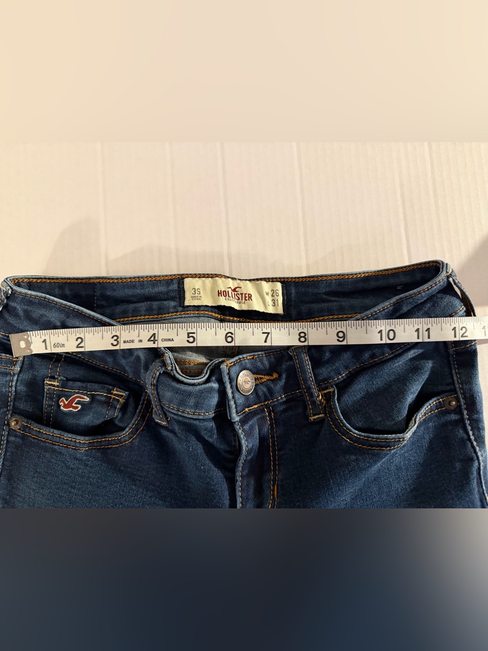 #211 Hollister Women's Dark Blue Skinny Jeans